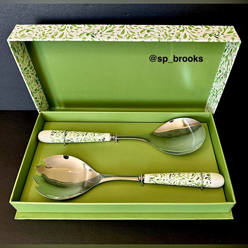 🎁GRACE TEAWARE Serving Spoon and Spork Set - Two Pieces - Gift Box Set